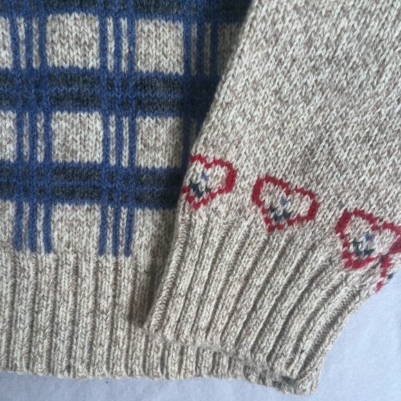 Vintage Eddie Bauer Wool Cardigan Sweater Women Medium Grey Cottagecore Grandma - Picture 2 of 12